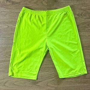 Neon Green Unisex Biker Shorts (M/L)